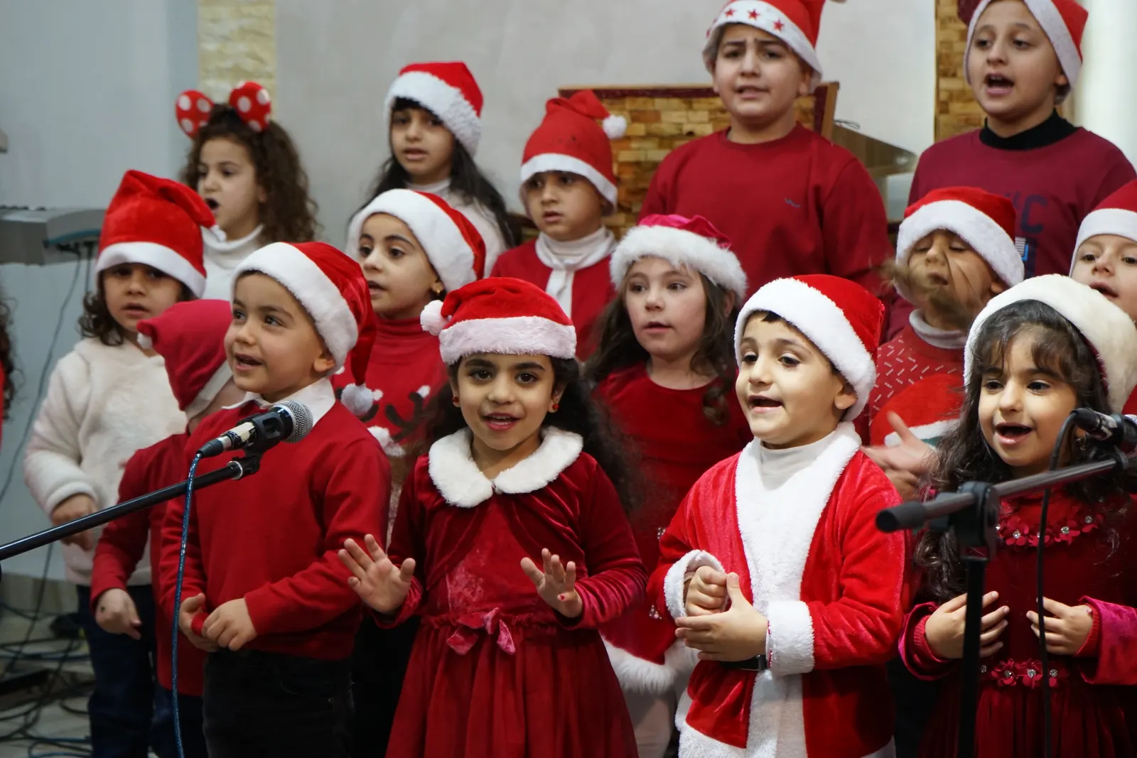 Children's Christmas choir singing at Marka Church